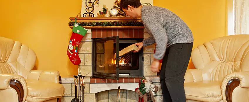 Rusted Metal Fireplace Restoration in Ithaca, New York